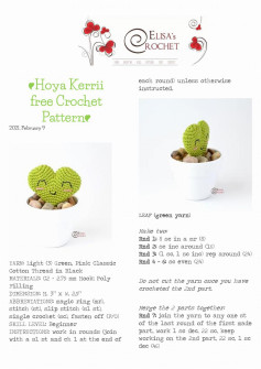 AHoya Kerrii free Crochet PatternA