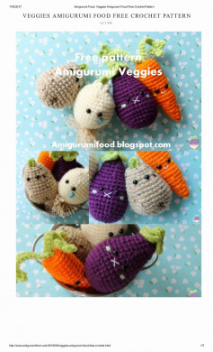 Amigurumi Food: Veggies Amigurumi Food Free Crochet Pattern