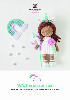 AVA, the unicorn girl CROCHET AMIGURUMI PATTERN