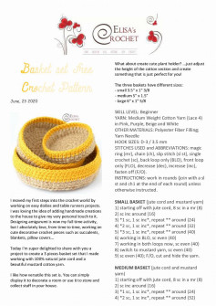 basket set free crochet pattern