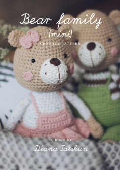 bear family (mini) crochet pattern