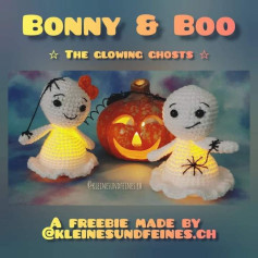 bonny & boo the clowing ghots crochet pattern