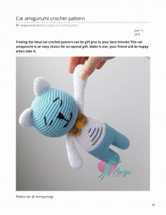Cat amigurumi crochet pattern