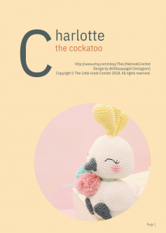 Charlotte the cockatoo crochet pattern