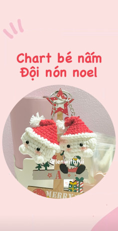 Chart bé nấm đội nón noel