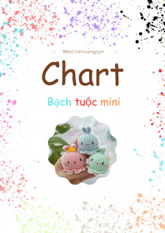 Chart hướng dẫn móc len bạch tuộc mini