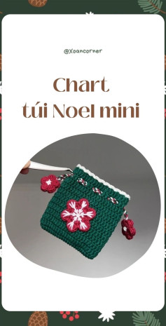 Chart móc túi noel mini