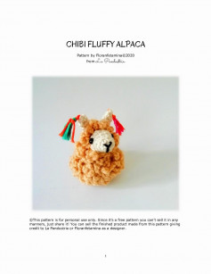 CHIBI FLUFFY ALPACA crochet Pattern