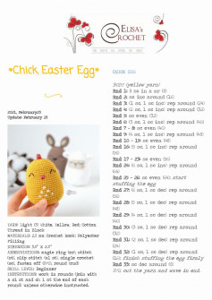 chick easter egg crochet pattern