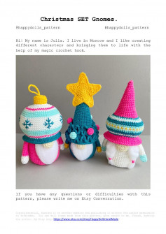 Christmas SET Gnomes crochet pattern