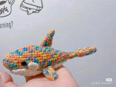 colorful whale crochet pattern
