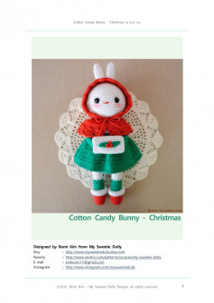 Cotton Candy Bunny - Christmas crochet pattern