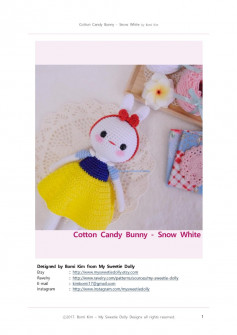 Cotton Candy Bunny - Snow White