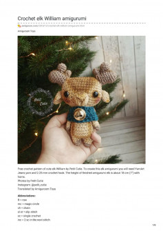 Crochet elk William amigurumi