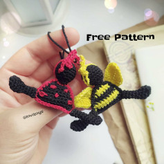 crochet keychain pattern fantasy