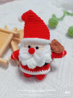 crochet pattern Santa bag illustration