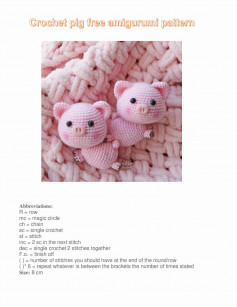 crochet pig free amigurumi pattern