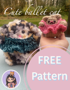 cute ballet cat free pattern