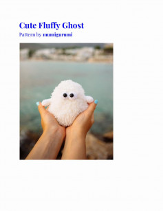 Cute Fluffy Ghost Pattern