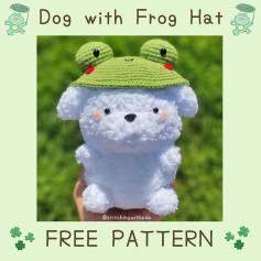 dog with frog hat free pattern