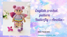 English crochet pattern Butterfly «Amelia»