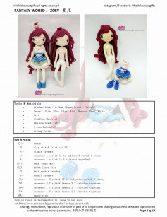 fantasy world zoey crochet pattern