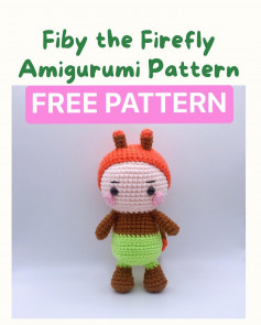 fiby the firefly amigurumo pattern free pattern