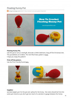 Floating Hunny Pot crochet pattern