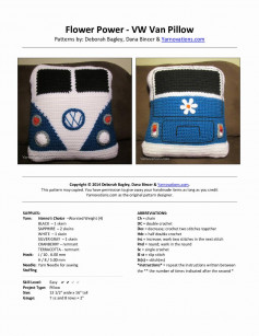 Flower Power ‐ VW Van Pillow Patterns