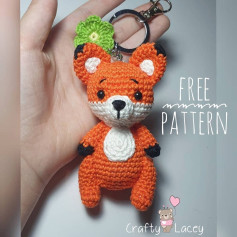 Fox keychain crochet pattern