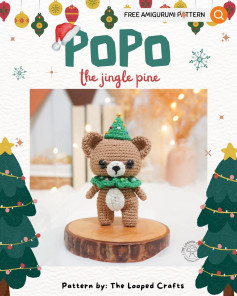 free amigurumi pattern popo bear the jingle pine