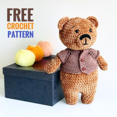 free crochet pattern brow bear