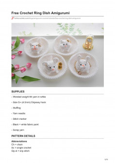 Free Crochet Ring Dish Amigurumi