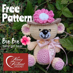 free pattern bie bie baby girl bear