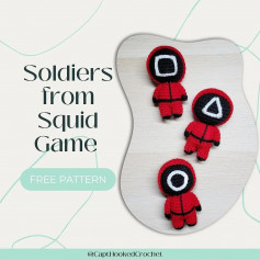 🧶FREE PATTERN🧶 Crochet Soldiers from Squid Game