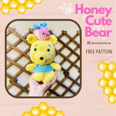 {FREE PATTERN} 🧸 Honey Cute Bear ♥️