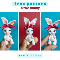 free pattern little bunny with a bow