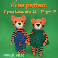 free pattern tigers leon and lili part 2