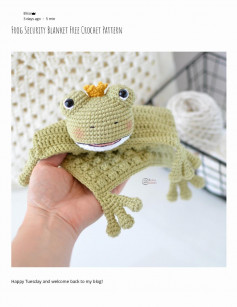 Frog Security Blanket Free Crochet Pattern