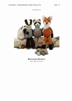 Fuzzy Mitten´s – Backyard Bandids – Badger, Raccoon, Fox