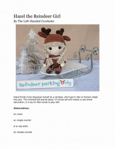 Hazel the Reindeer Girl crochet pattern