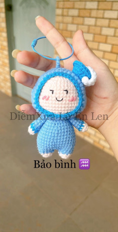 Hướng dẫn móc 12 cung hoàng đạo Bảo bình, bọ cạp, song tử, gà khỏa thân, cục shit, baby ghost,