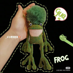 hướng dẫn móc con ếch chân tay dài (frog)