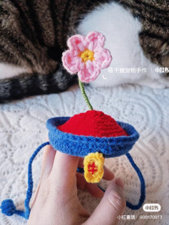 hướng dẫn móc mũ quàng thượng (mũ đội cho mèo) mũ Hoàng thượng cho mèo