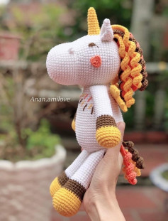 Hướng dẫn móc ngựa 1 sừng, kỳ lân (ngựa một sừng) pony unicorn