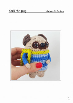Karli the pug crochet pattern