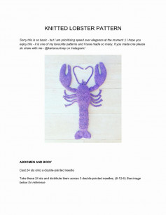 KNITTED LOBSTER PATTERN