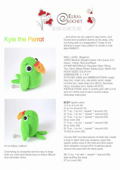 kyle the parrot crochet pattern