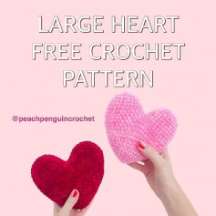 large heart free crochet pattern