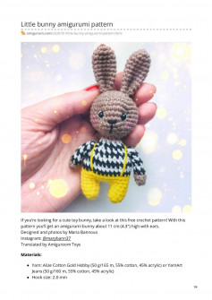 Little bunny amigurumi pattern